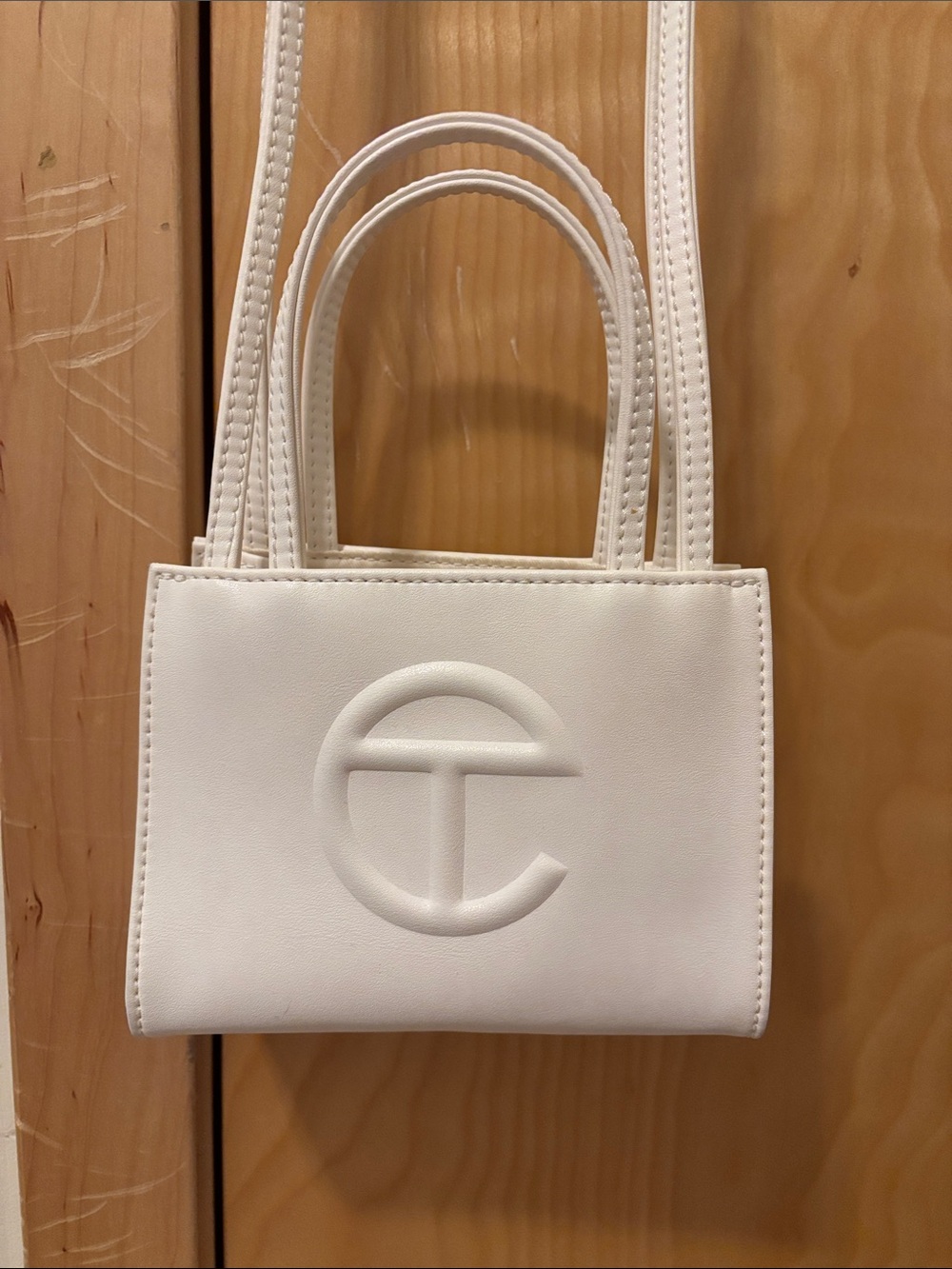 White Mini Telfar Shopping Bag